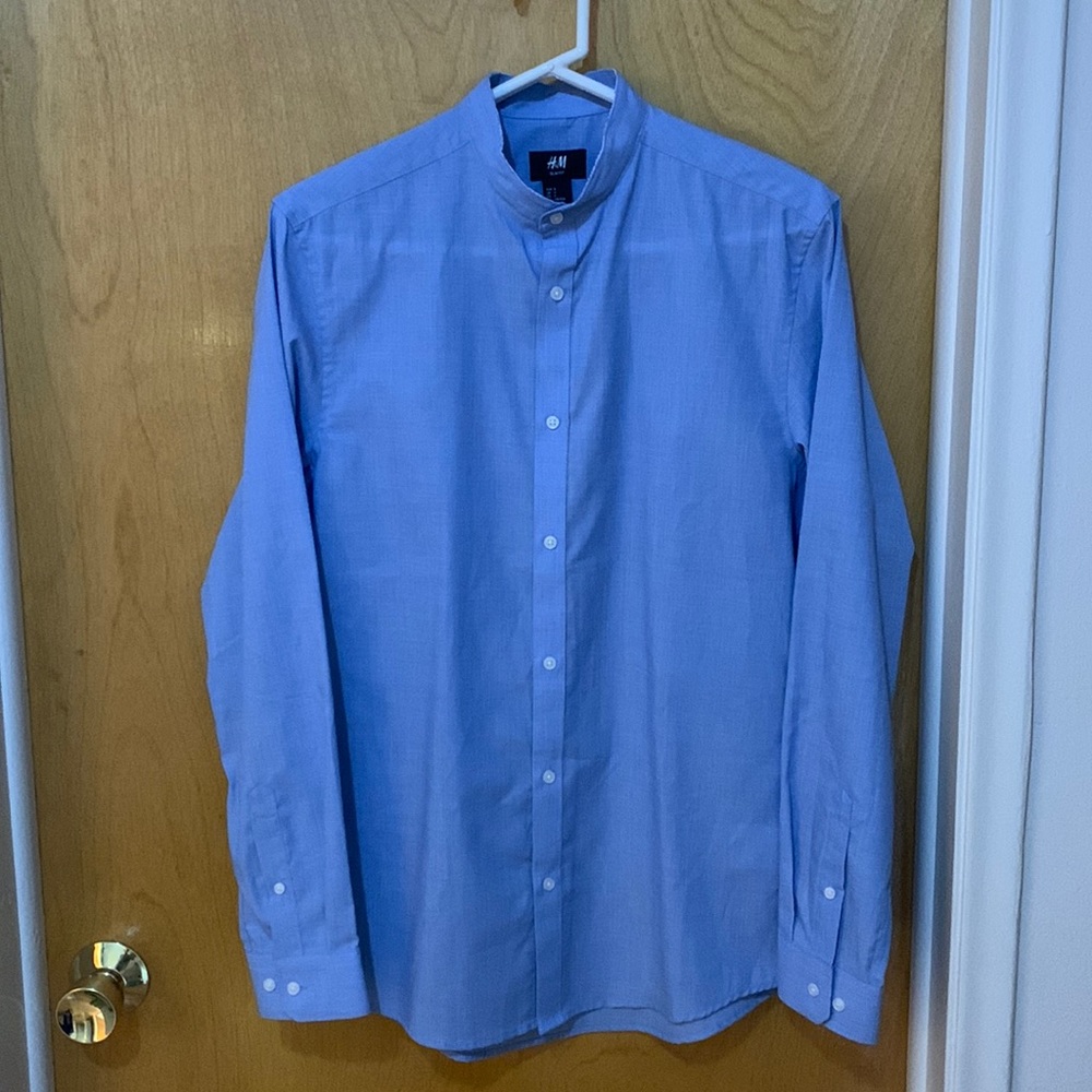 H&M Men’s Band collar dress shirt (Custom DIY)